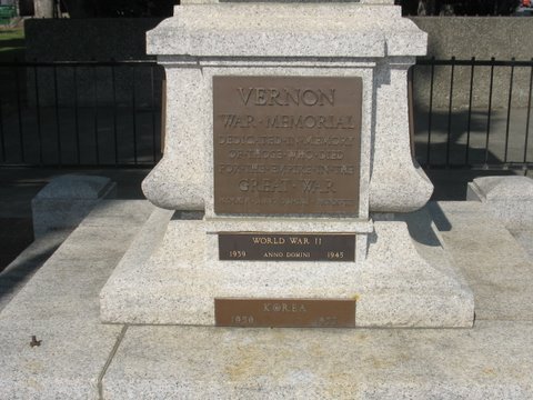 Vernon Cenotaph Plaques 2,3,4