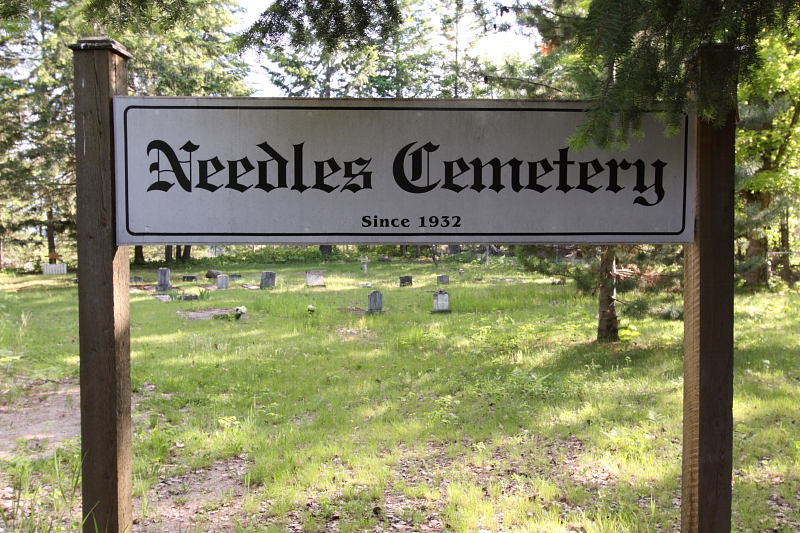 Entrance Sign of Needles Cemetery