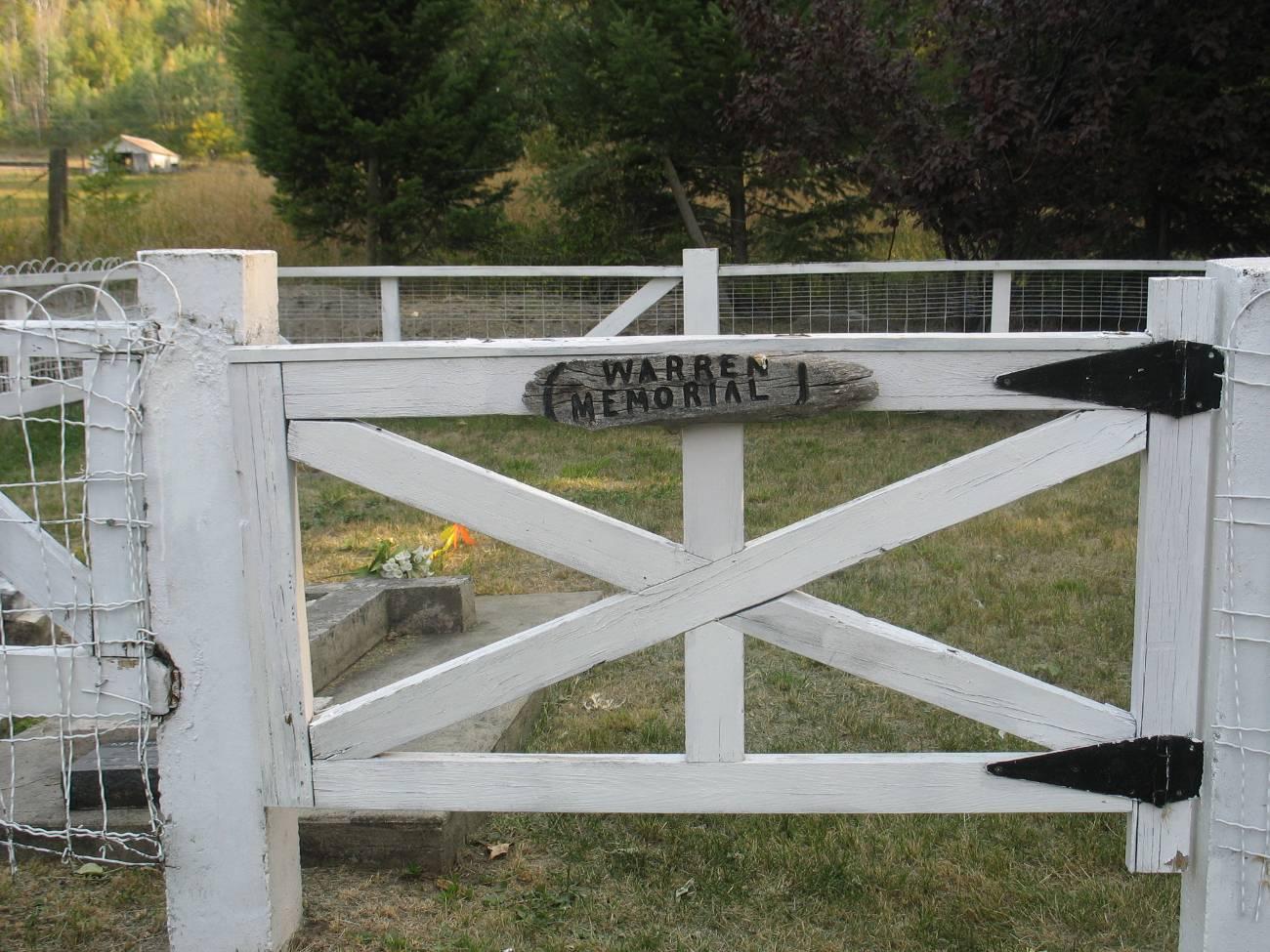 Front Gate of Warren Family Cemetery