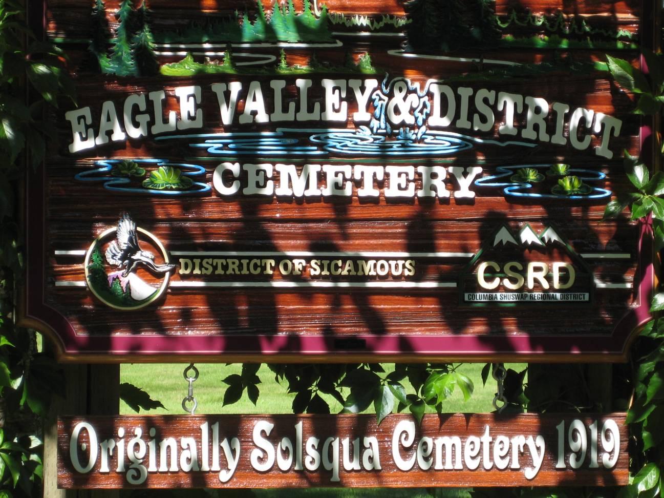 Entrance to Eagle Valley & District Cemetery