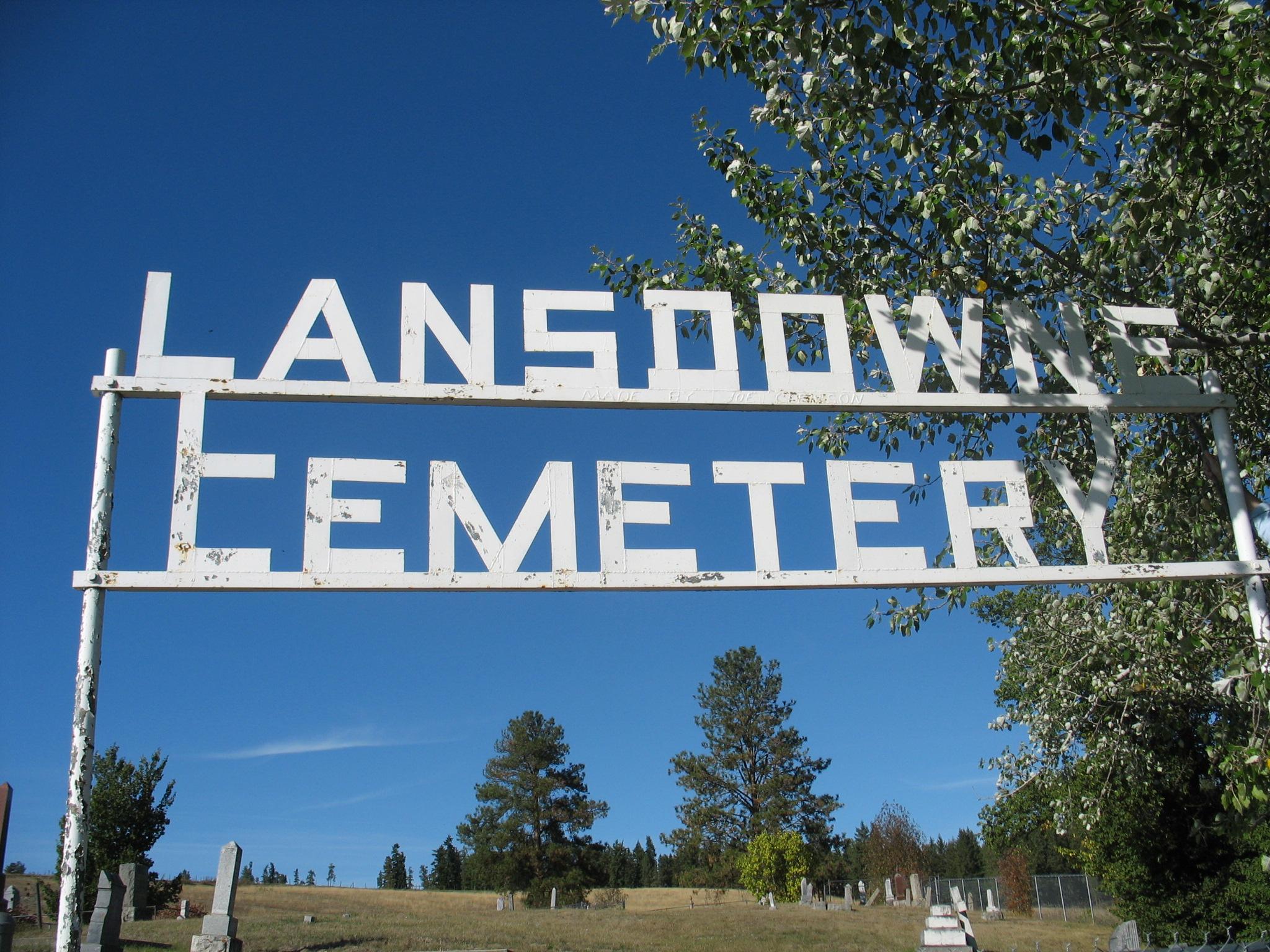 Lansdowne Cemetery Entrance Sign