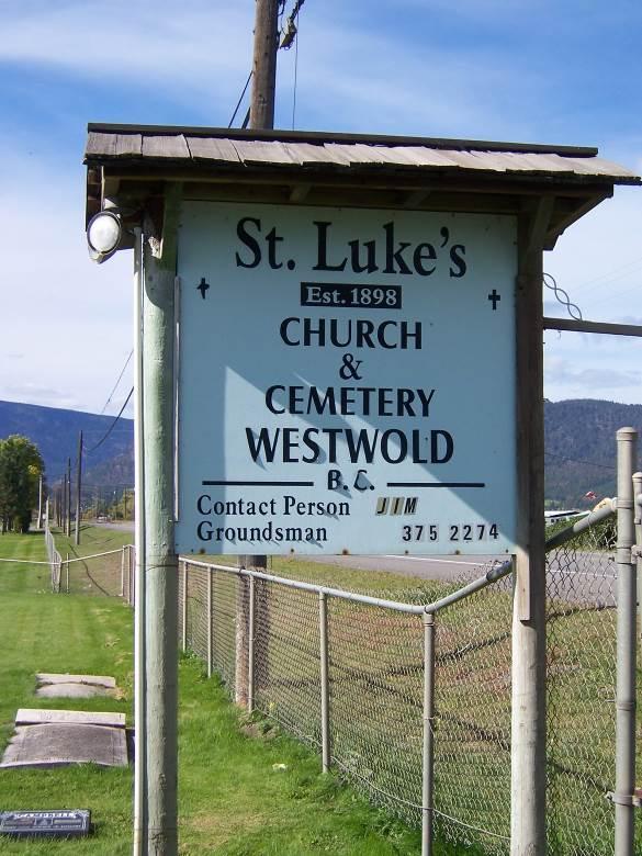 entrance Westwold Cemetery