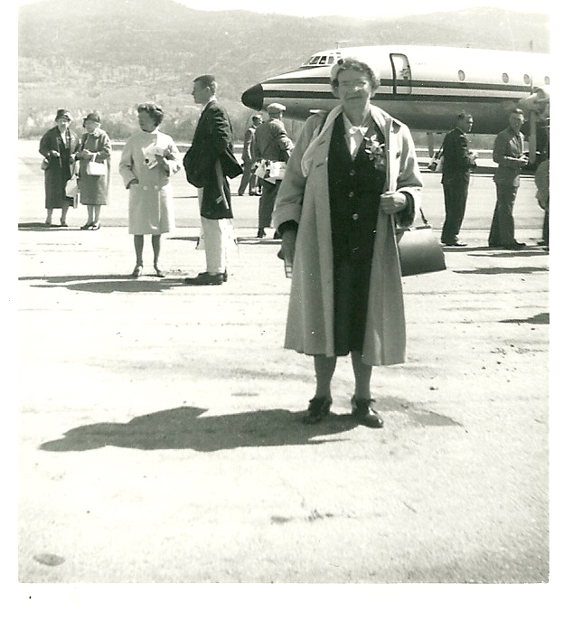 Laura Annie Bazell on her way back to England in 1962