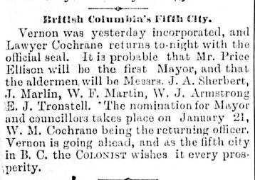  Article in the British Times Colonist, 01-Jan-1893