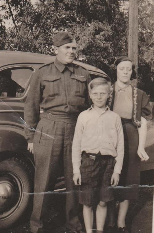 Dad, Mom and me in Vernon 1940